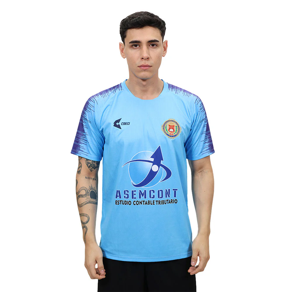 Camiseta Colegio de Contadores Públicos de Huánuco Manchester City celeste morado