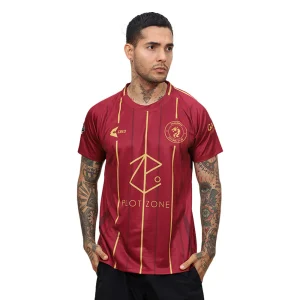 Camiseta Dragones Futbol Club Roma granate