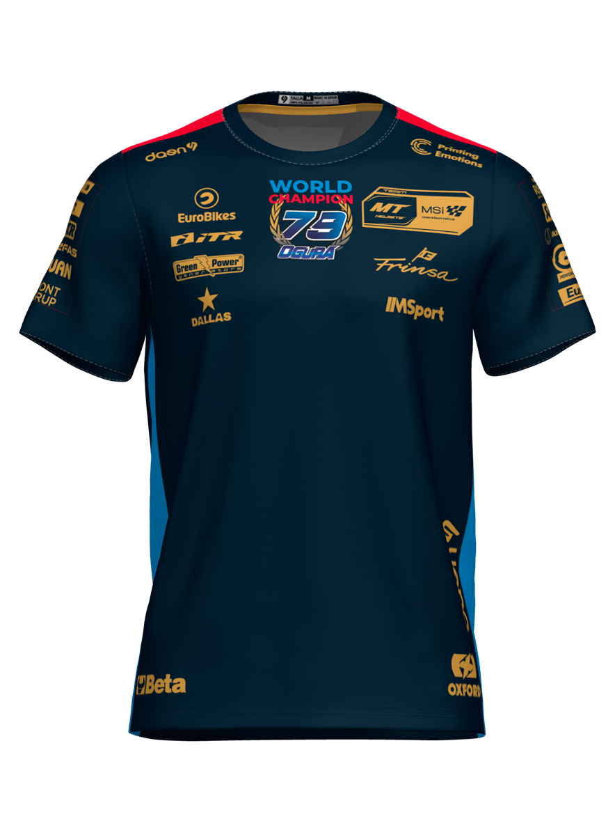 – Camiseta MTHelmets-MSI x AI OGURA #79 Moto2 World Champion 2024 Edicion Limitada FullPrint - Imagen 3